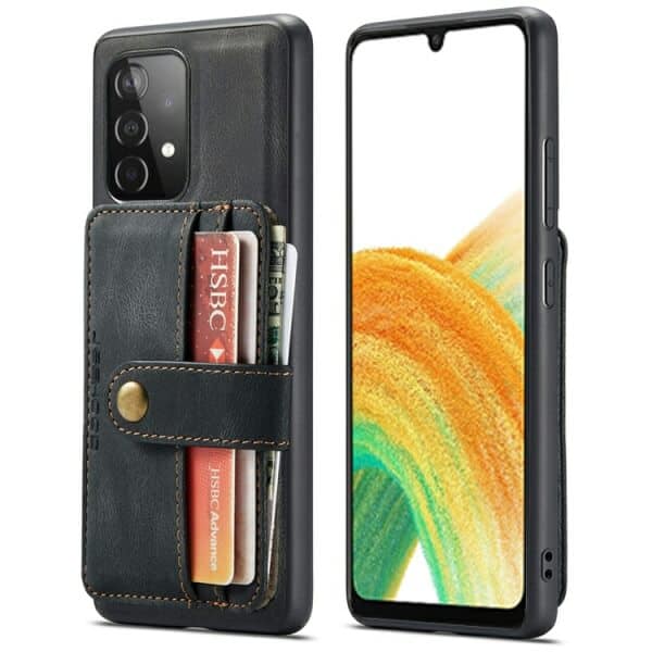 JEEHOOD For Samsung Galaxy A33 5G Wallet Leather Case with Detachable Ultra Slim RFID Blocking Back Card Holder (Black) JEEHOOD For Samsung Galaxy A33 5G Wallet Leather Case with Detachable Ultra Slim RFID Blocking Back Card Holder (Black)